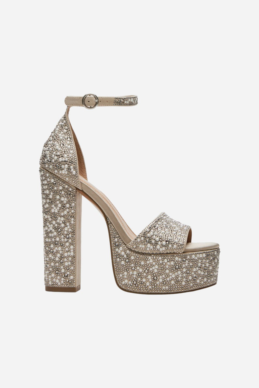 Steve Madden Glam Ivory Platform Heel – front view