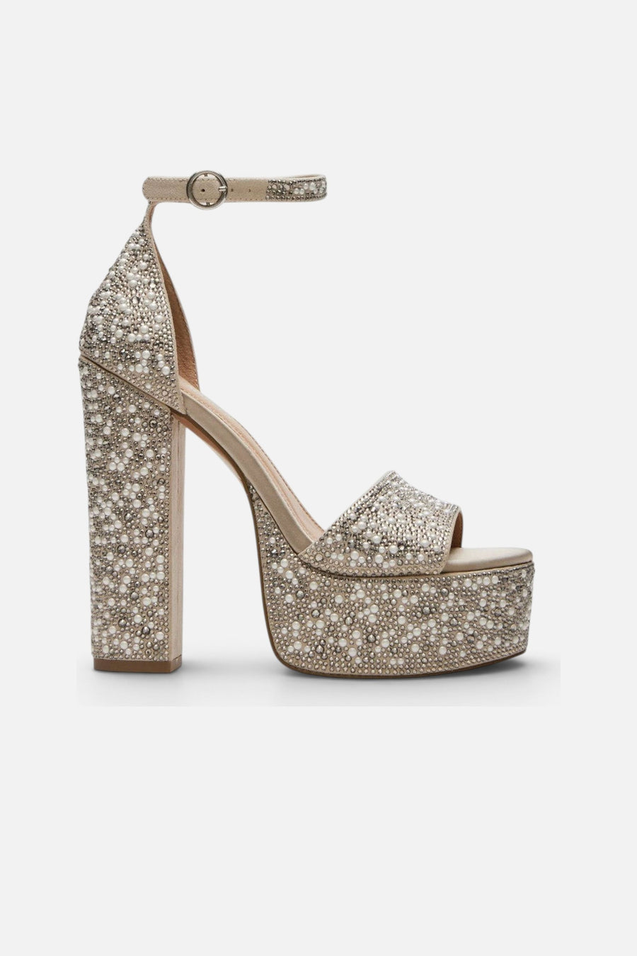 Steve Madden Glam Ivory Platform Heel – side view