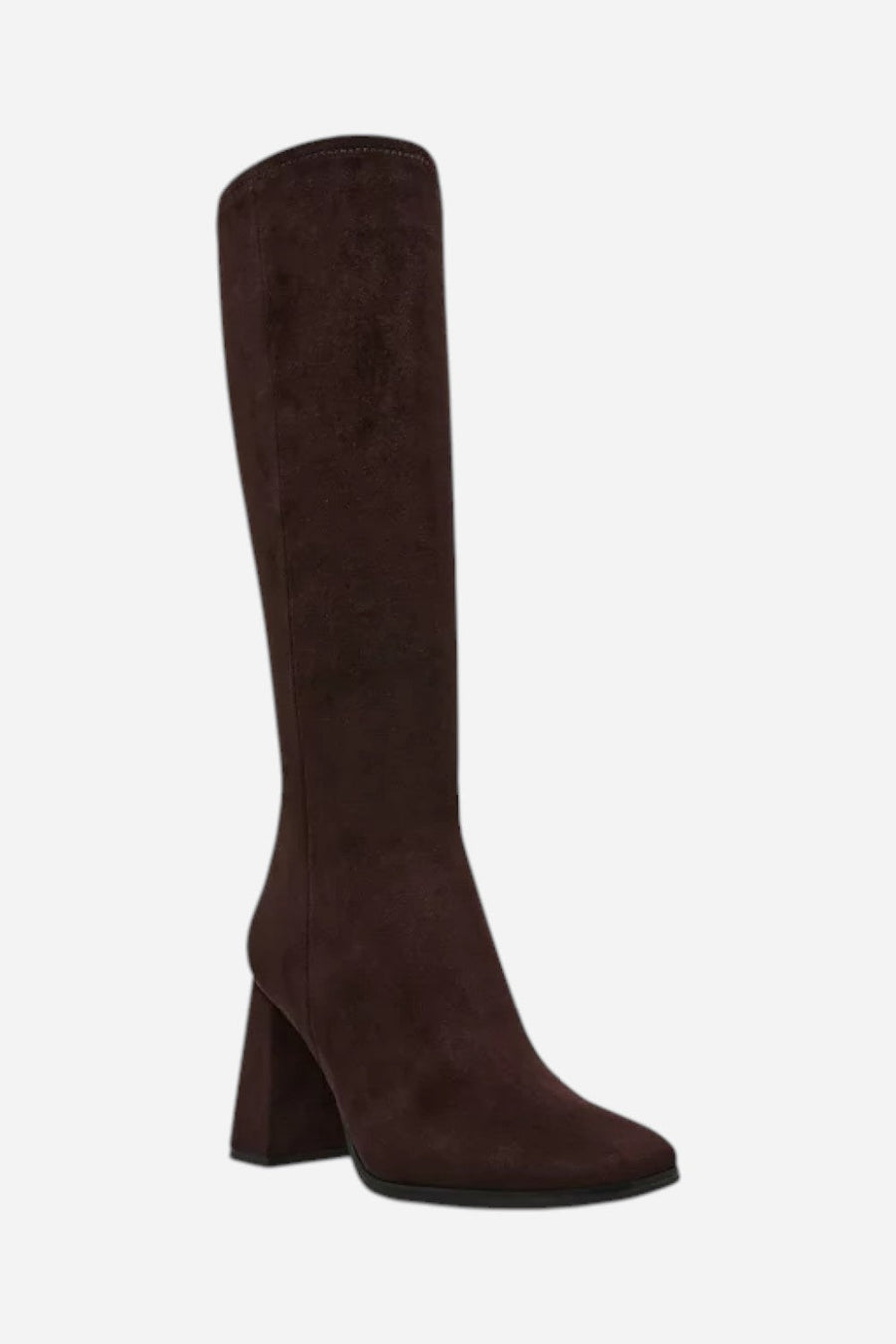 Steve Madden Livah Boots in Brown Suede – back view