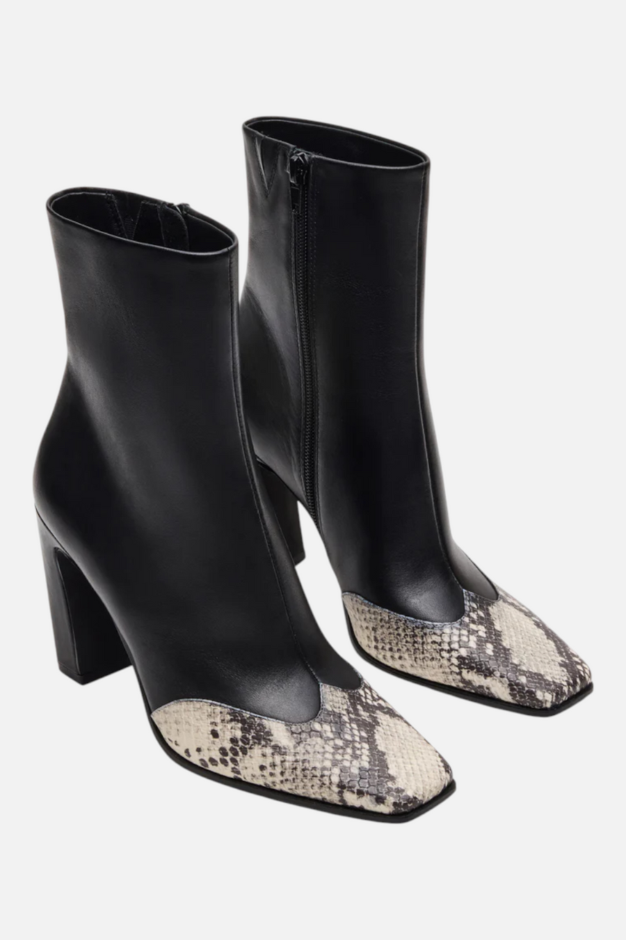 Steve Madden Lyle in Black with Leather Snake – back view