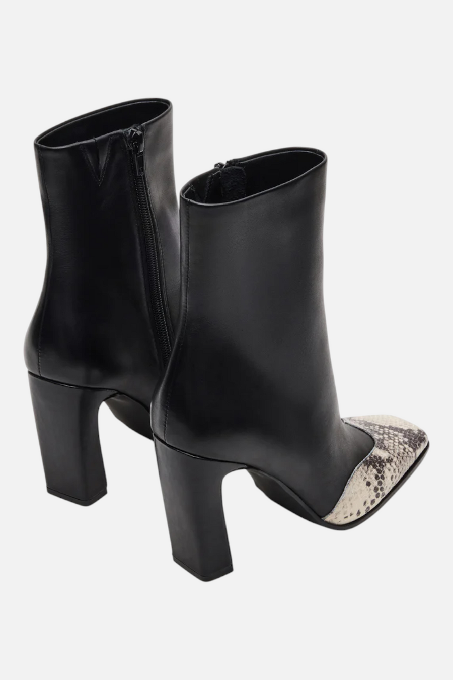 Steve Madden Lyle in Black with Leather Snake – side view