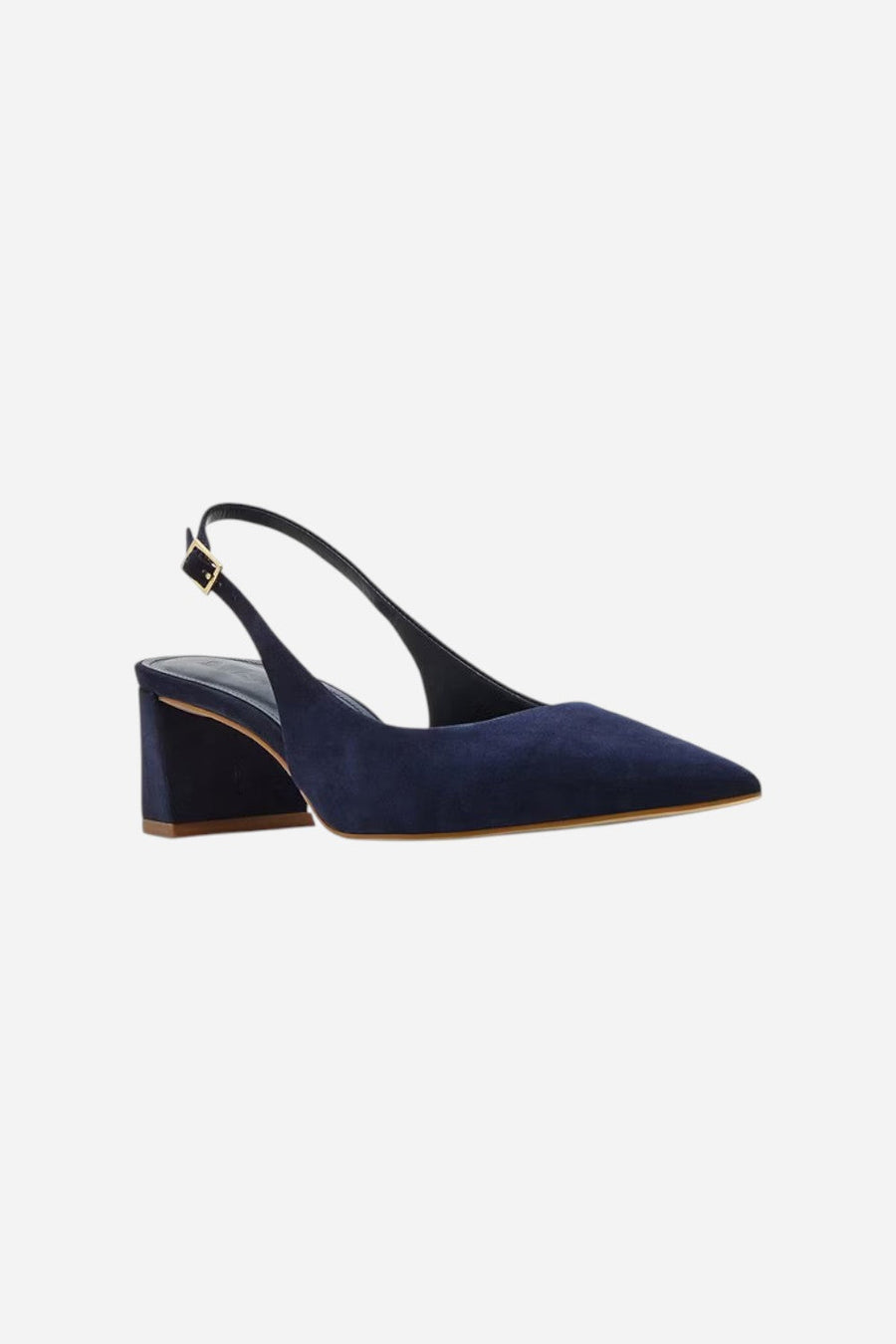 Steve Madden Robyn Nubuck Slingback Pumps in Navy – back view