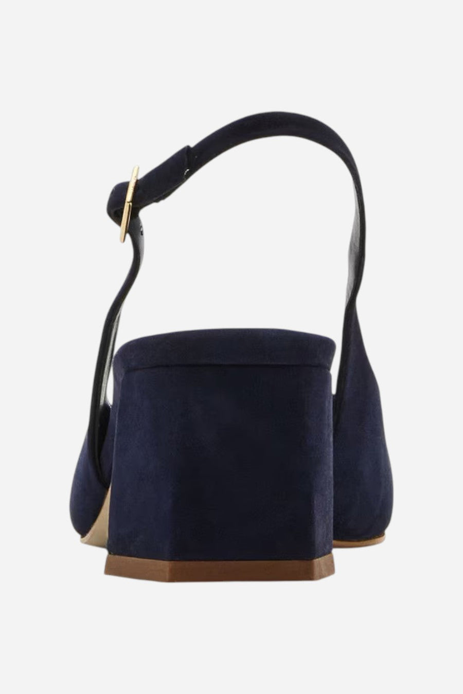 Steve Madden Robyn Nubuck Slingback Pumps in Navy – side view