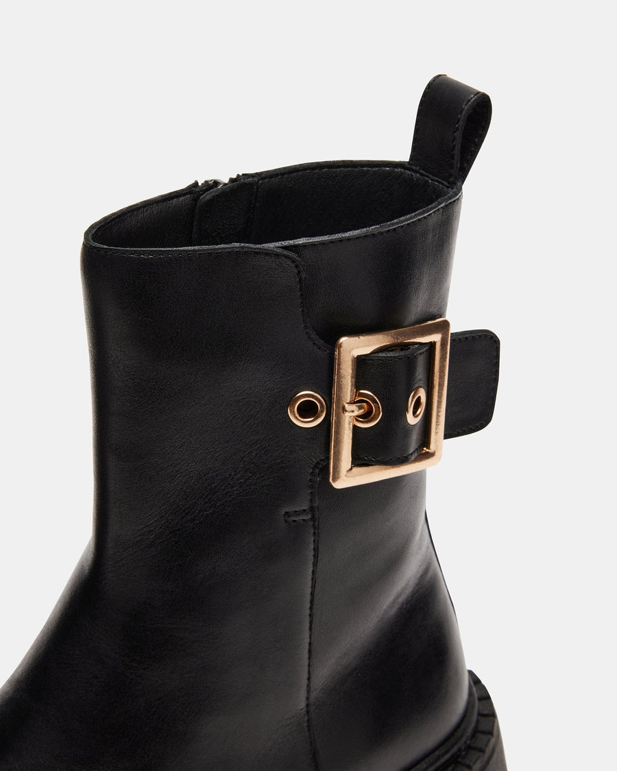 Steve Madden Samera Booties in Black Leather – alternate