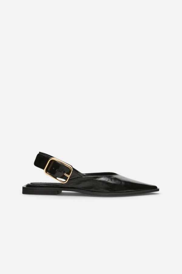 Steve Madden Shay Flat in Black Leather