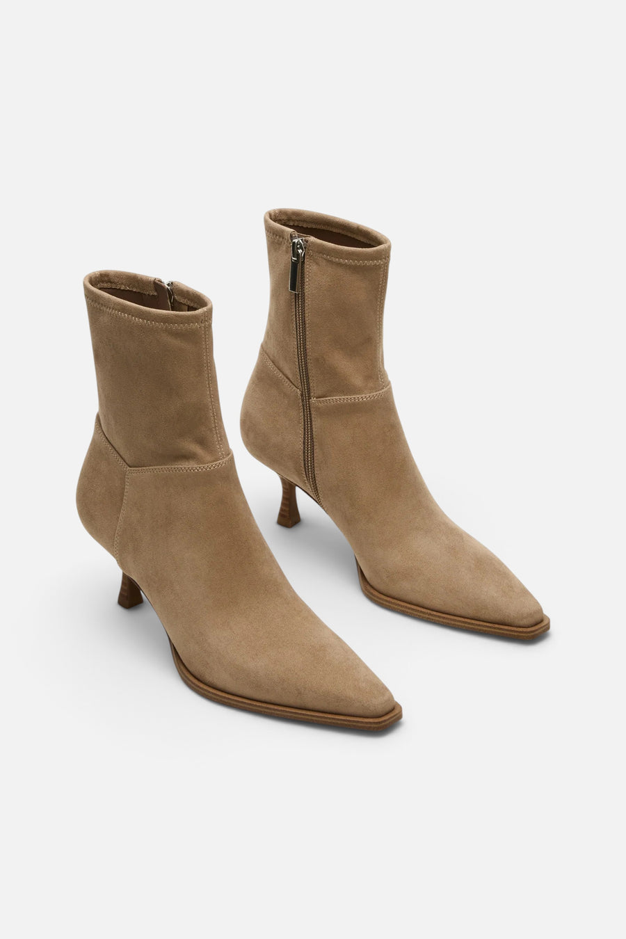 Steve Madden Stasia Bootie in Taupe – back view