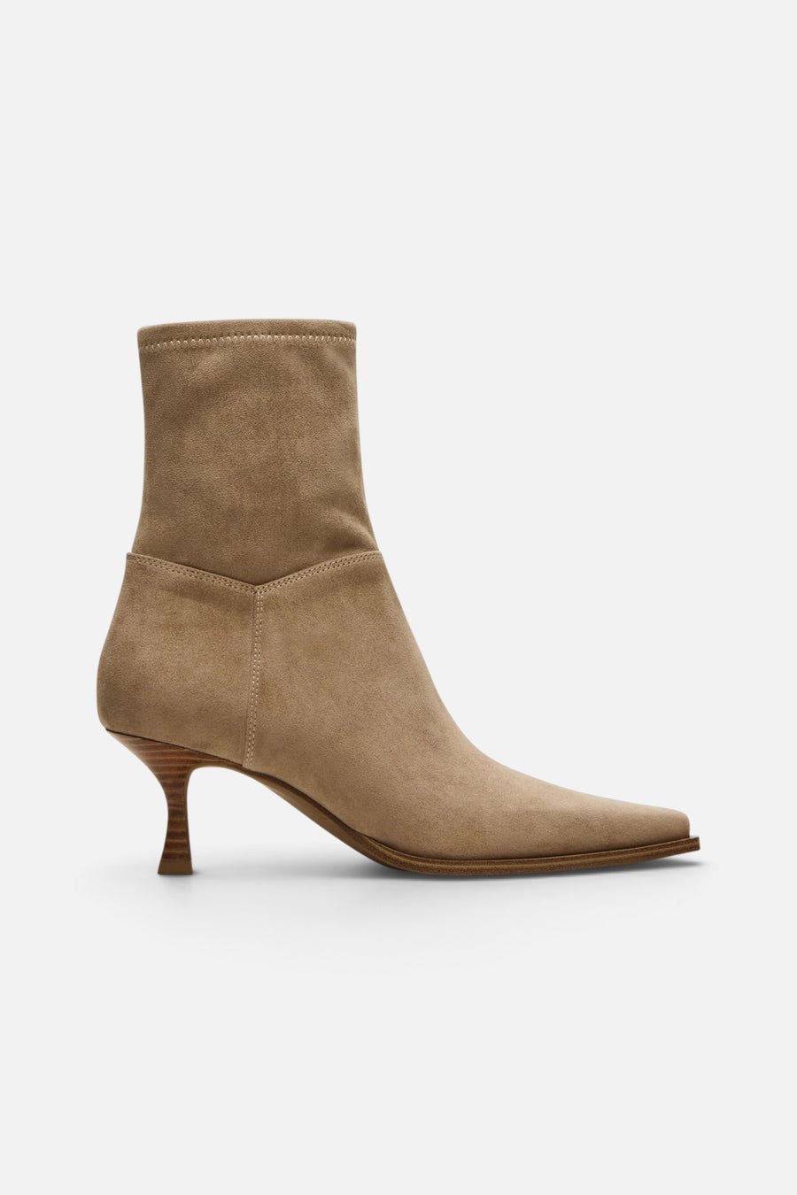Steve Madden Stasia Bootie in Taupe – front view