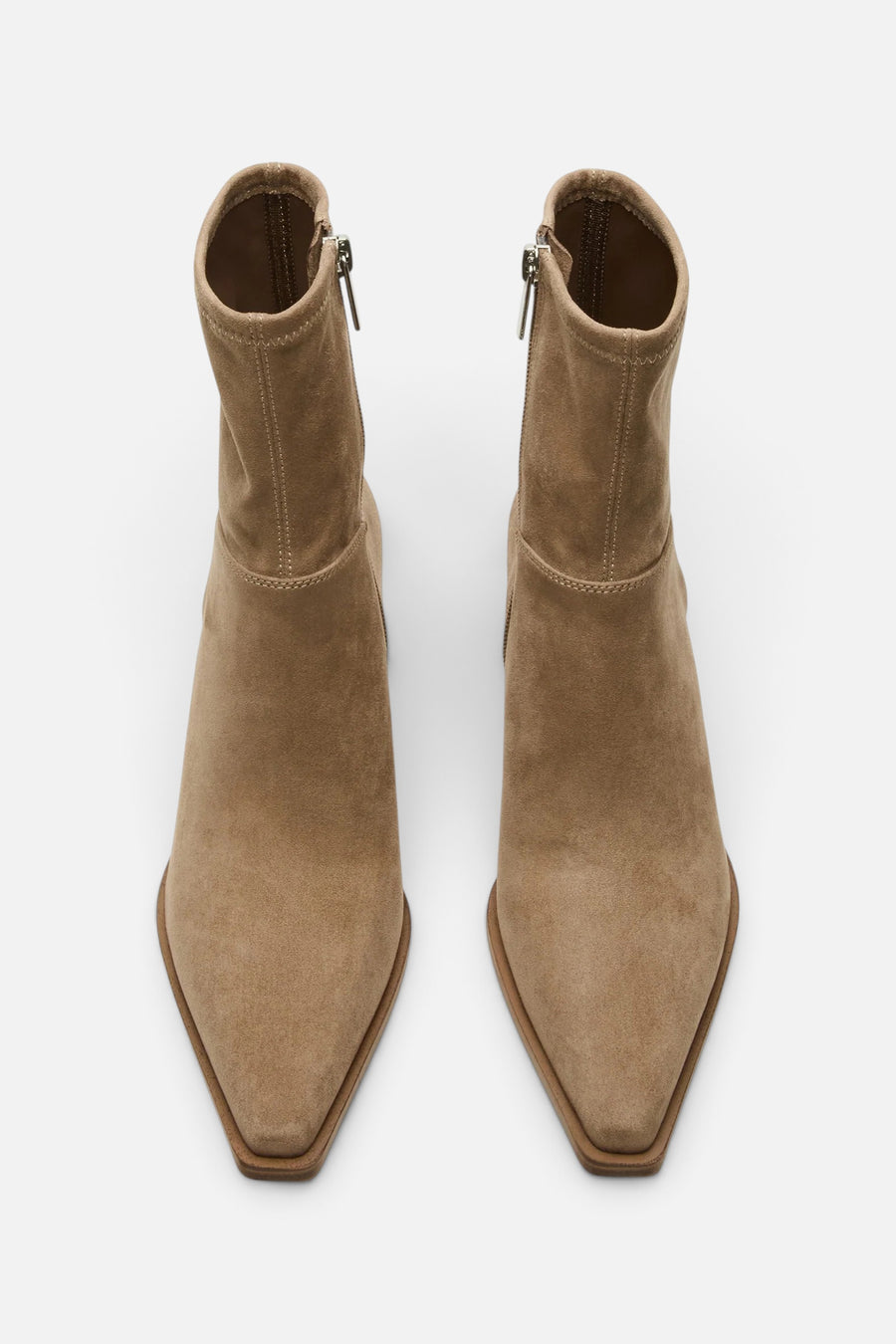 Steve Madden Stasia Bootie in Taupe – side view