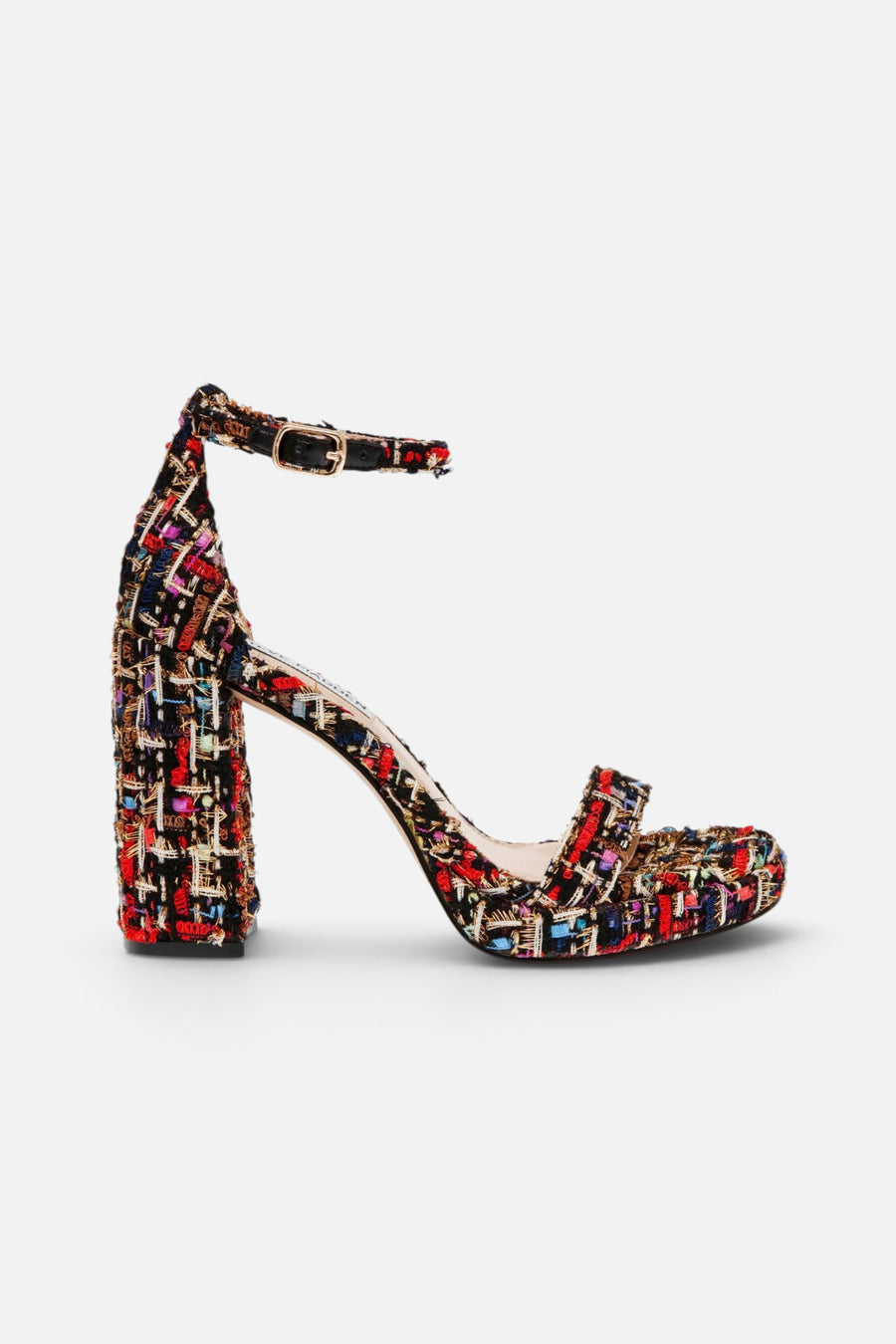 Steve Madden Susan Block Heel in Red Multi – back view