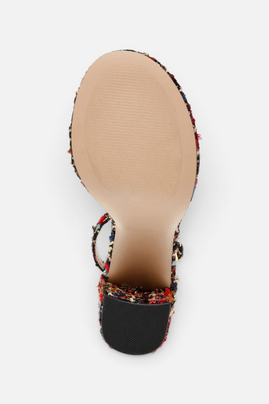 Steve Madden Susan Block Heel in Red Multi – detail