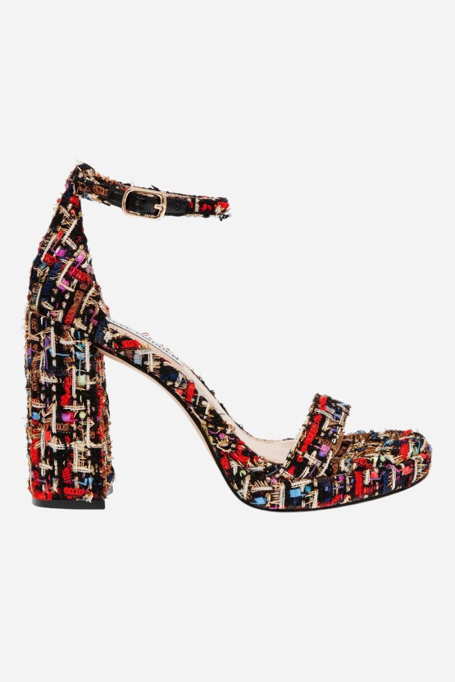 Steve Madden Susan Block Heel in Red Multi – front view