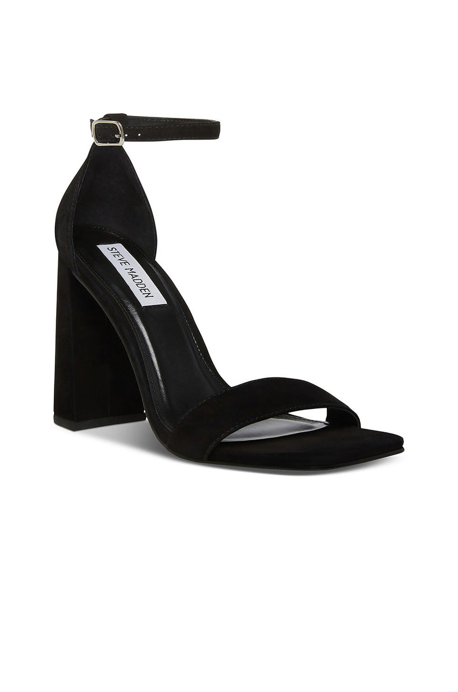 Steve Madden Tiaa Heels In Black Nubuck – back view
