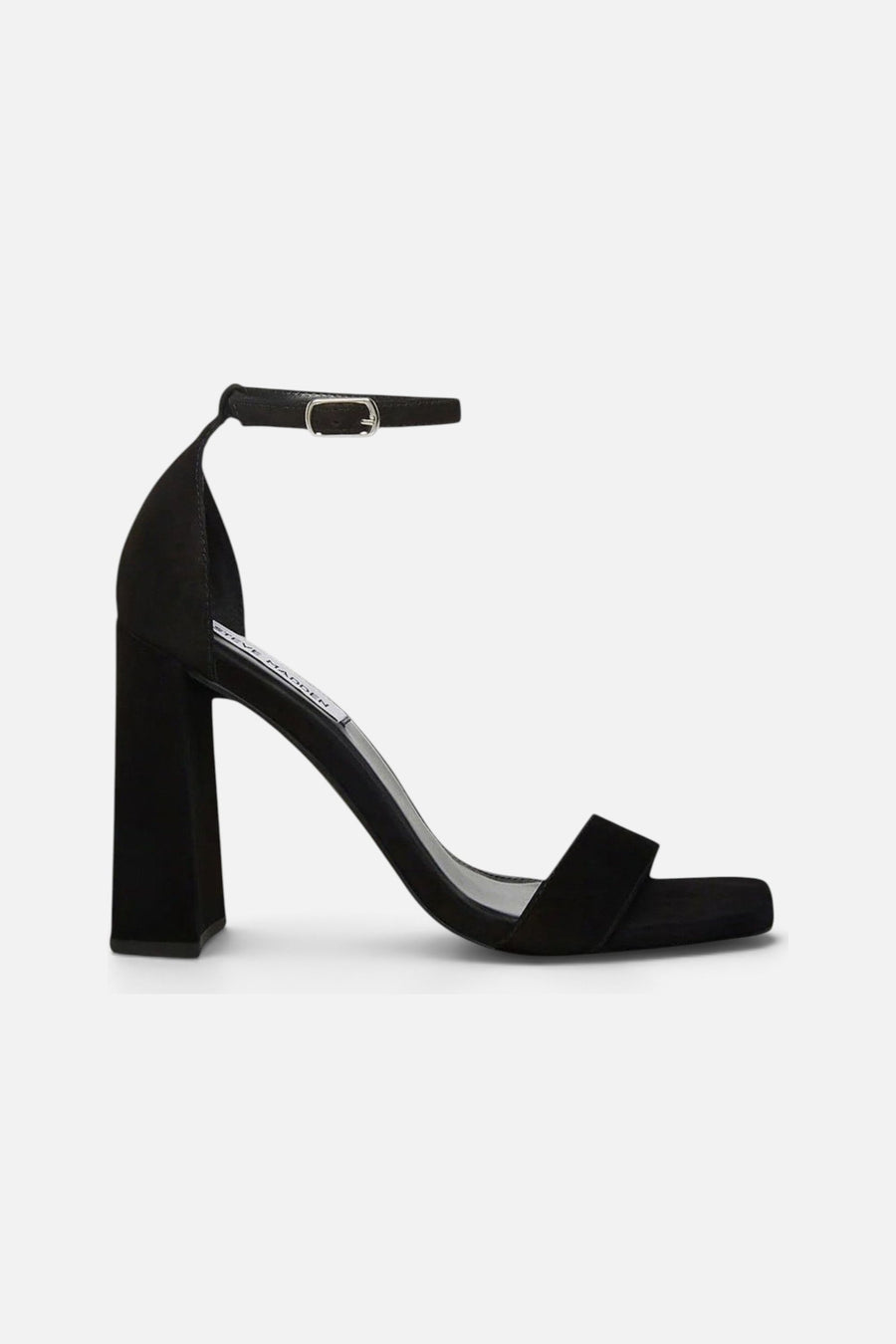 Steve Madden Tiaa Heels In Black Nubuck – side view