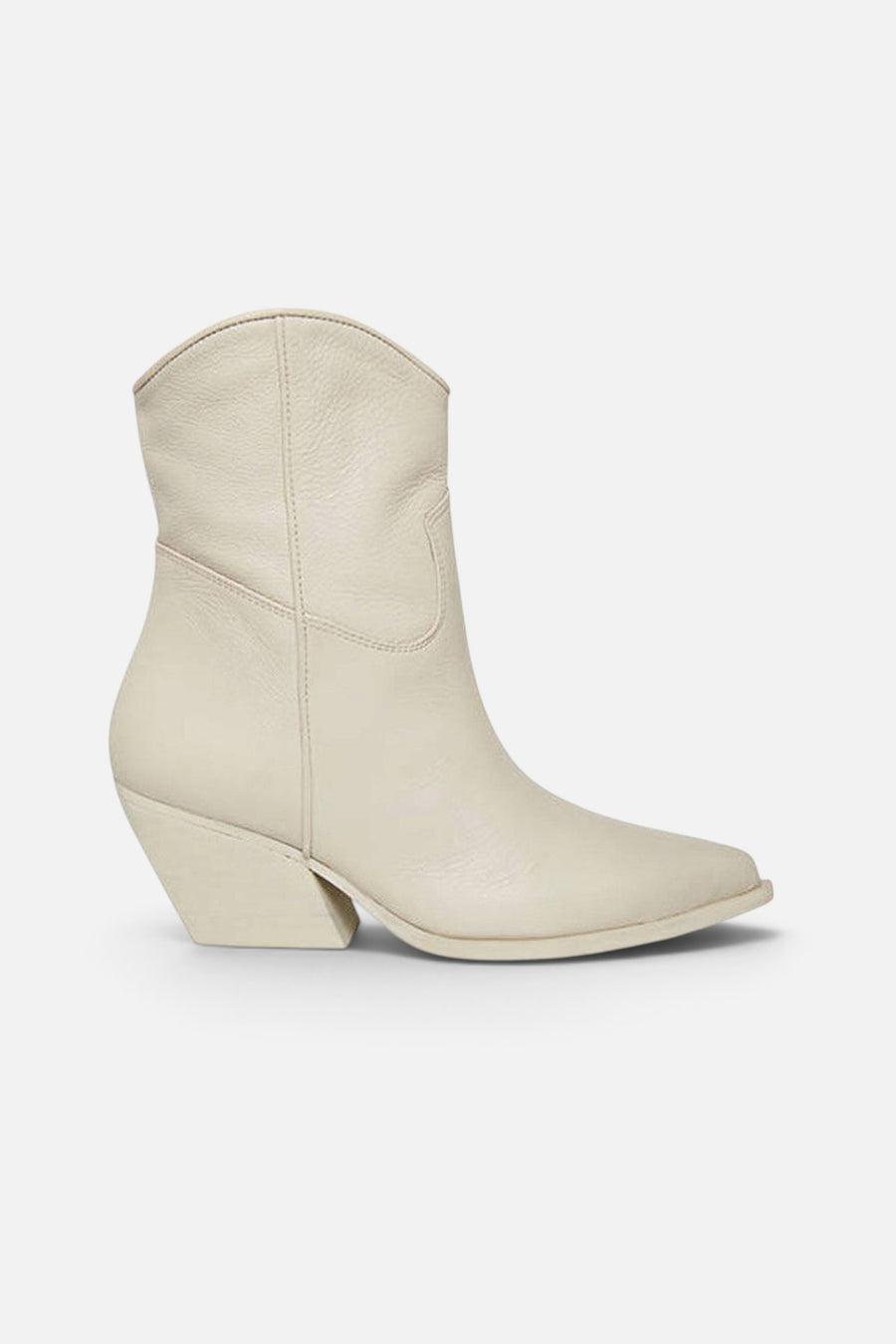 Steve Madden Wolfer Boots In White Leather – side view