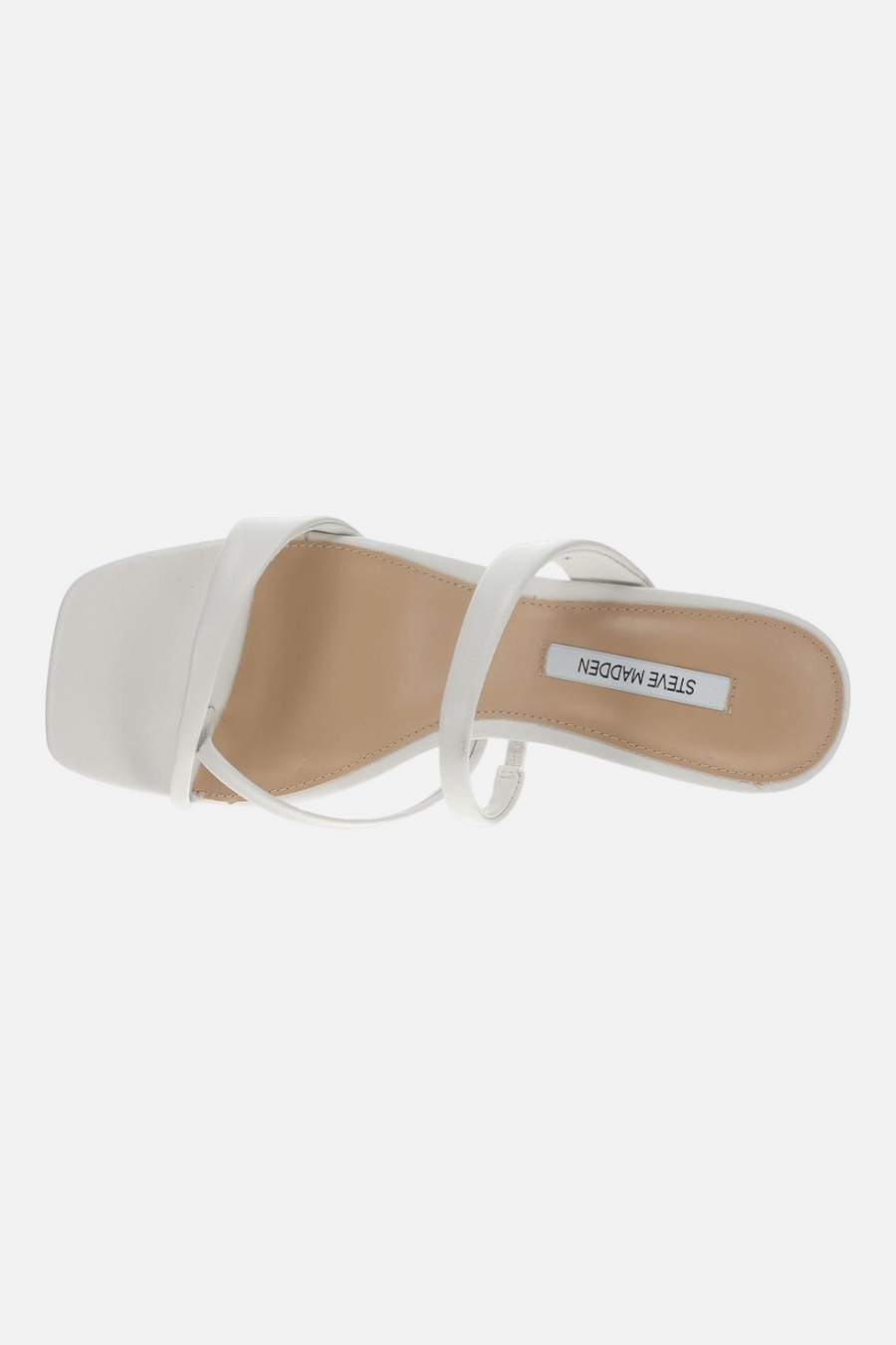 Steve Madden Women's Ajay Sandal in White Leather – detail