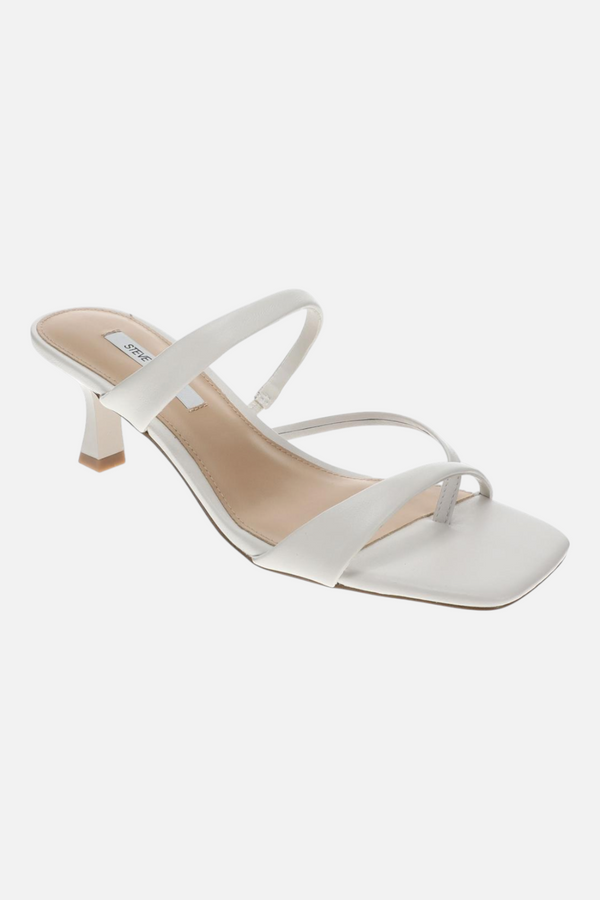 Steve Madden Women's Ajay Sandal in White Leather