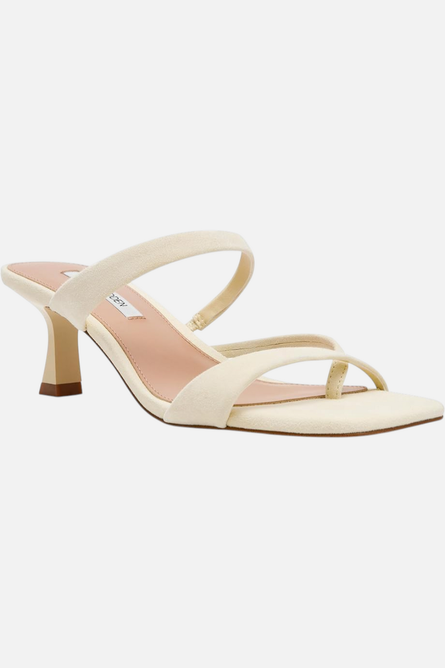 Steve Madden Women's Ajay Sandal in Yellow Suede – back view
