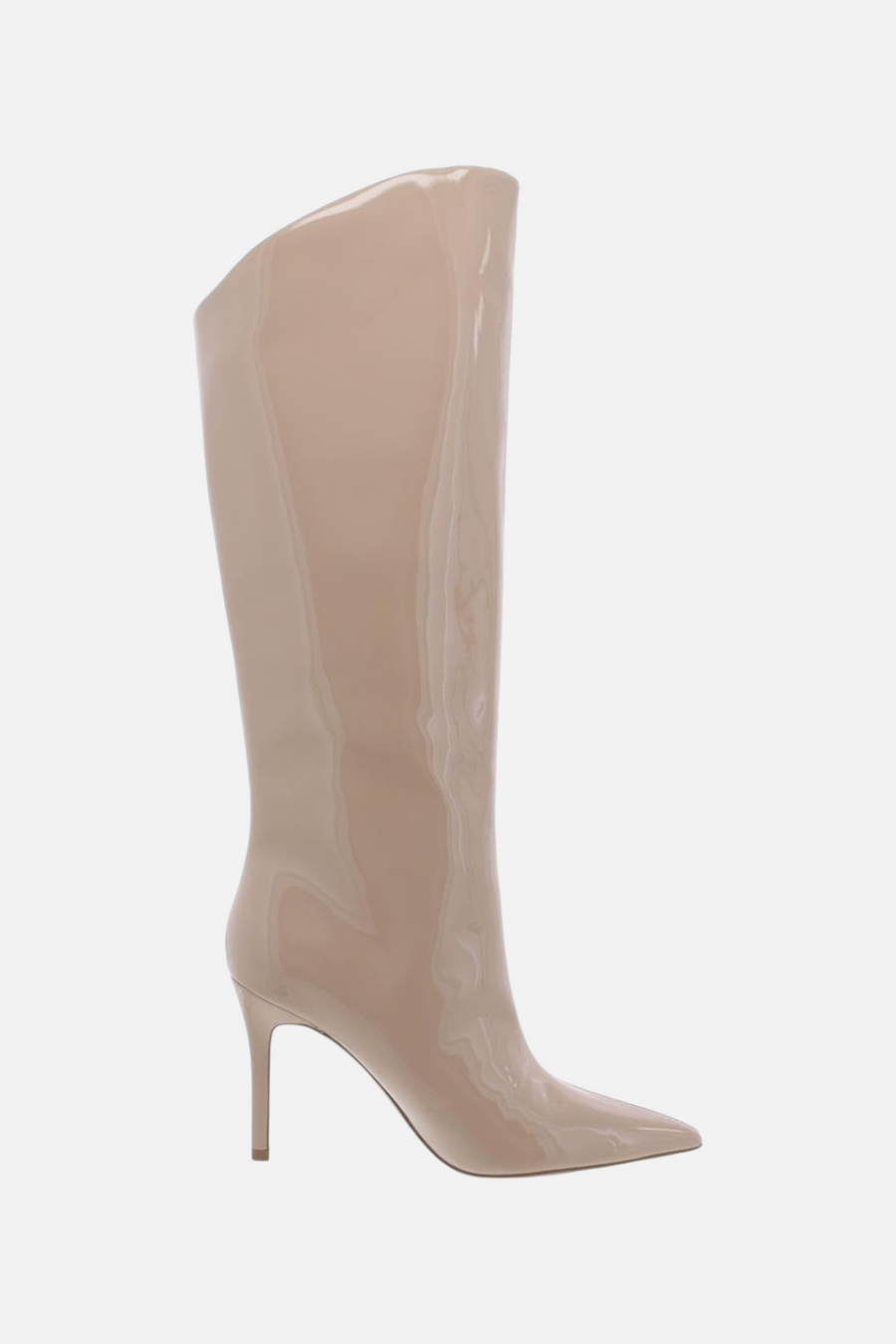Steve Madden Women's Sarina Knee High Boot in Natural Patent – back view