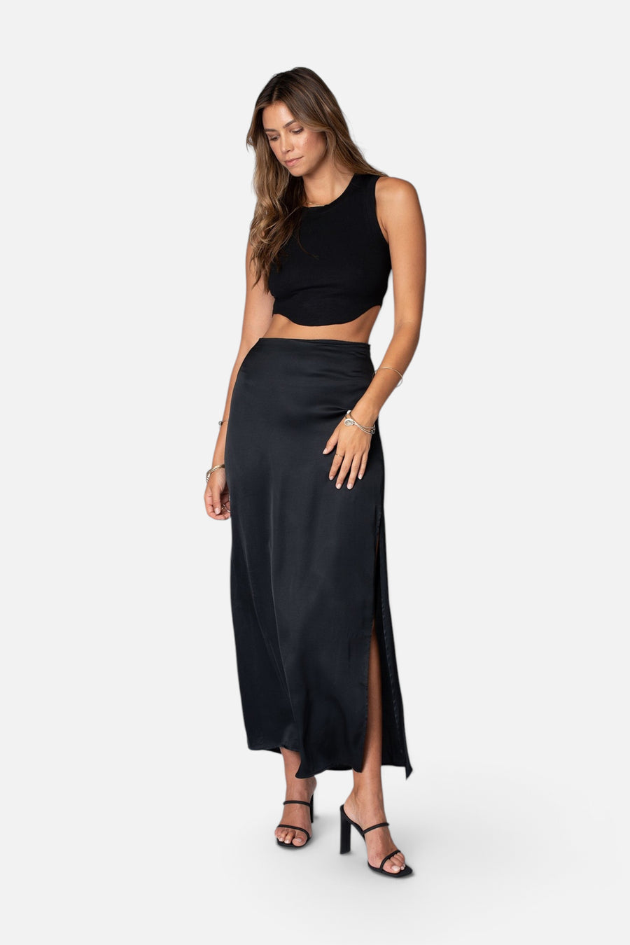 Stillwater Dani Maxi Skirt in Black – detail