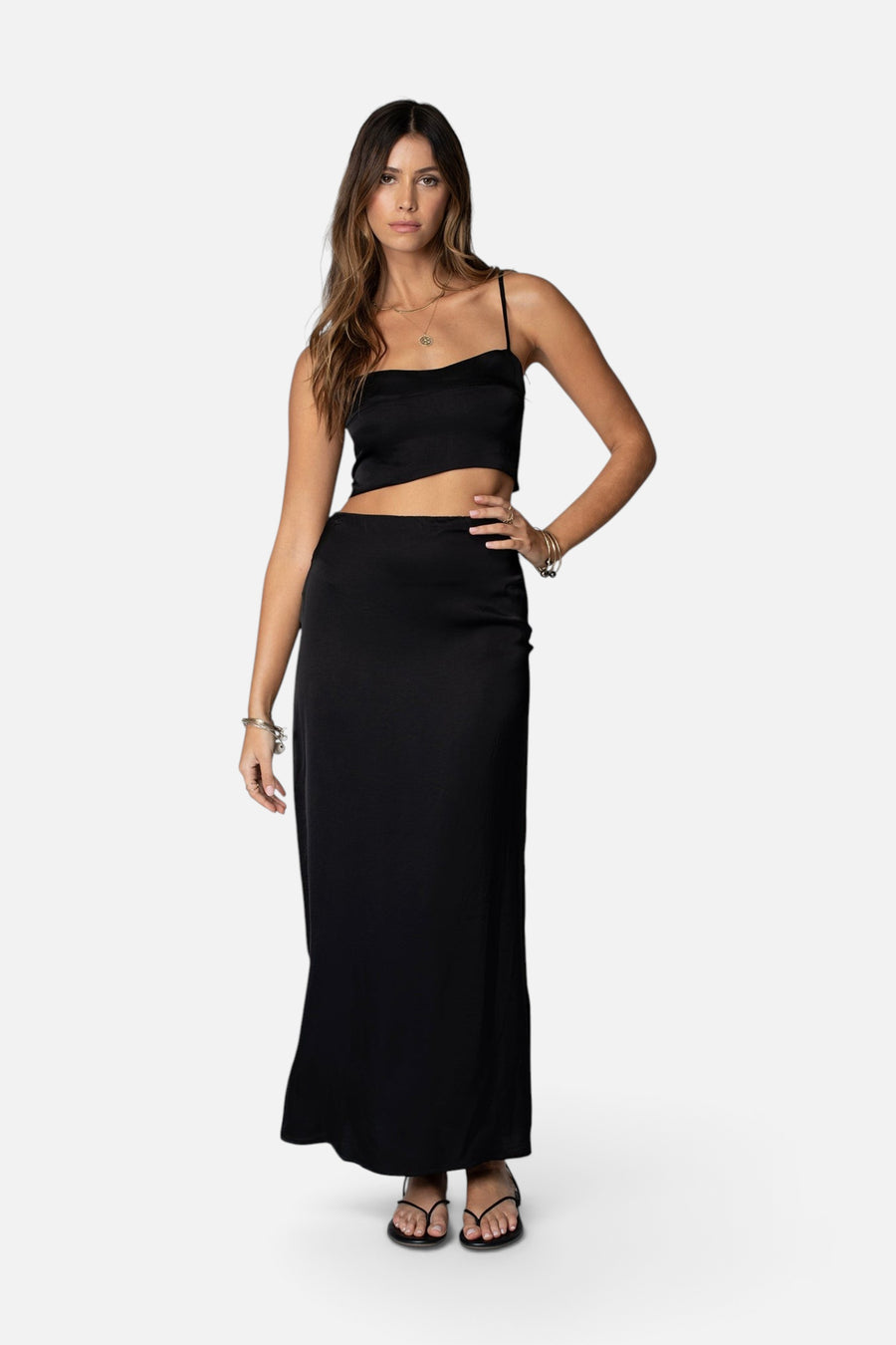 Stillwater Dani Maxi Skirt in Black – side view