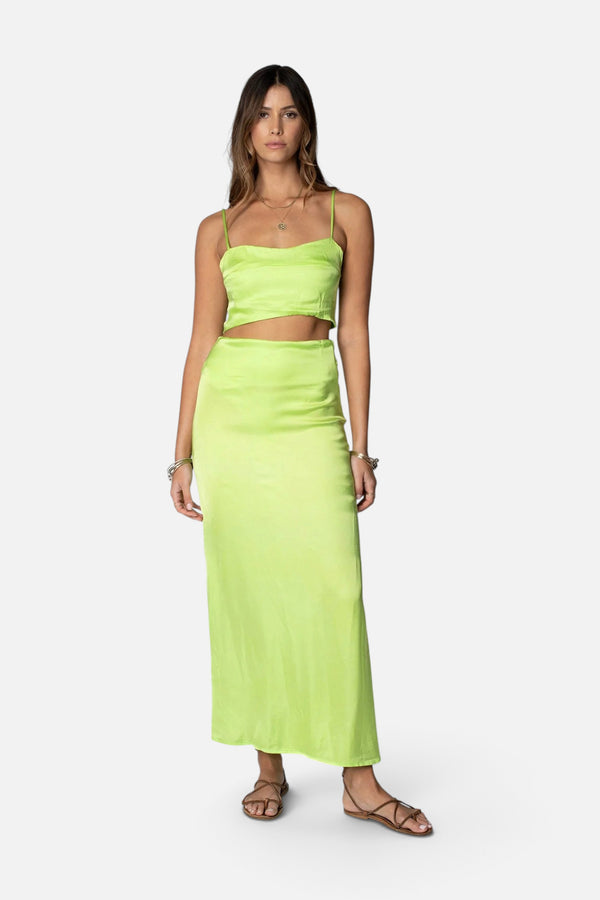 Stillwater Dani Maxi Skirt in Lime