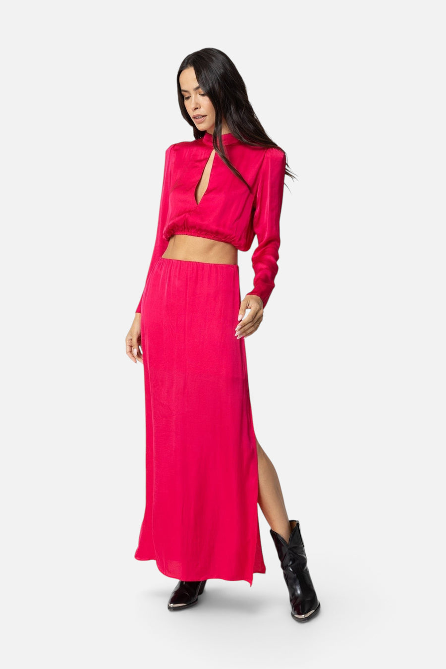 Stillwater Dani Maxi Skirt in Viva – side view