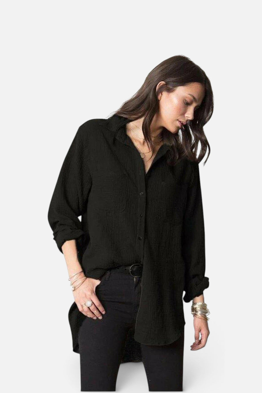 Stillwater The Favorite Shirt in Black – front view