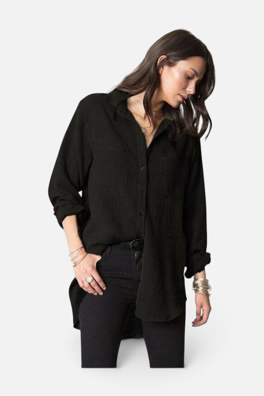 Stillwater The Favorite Shirt In Black – front view