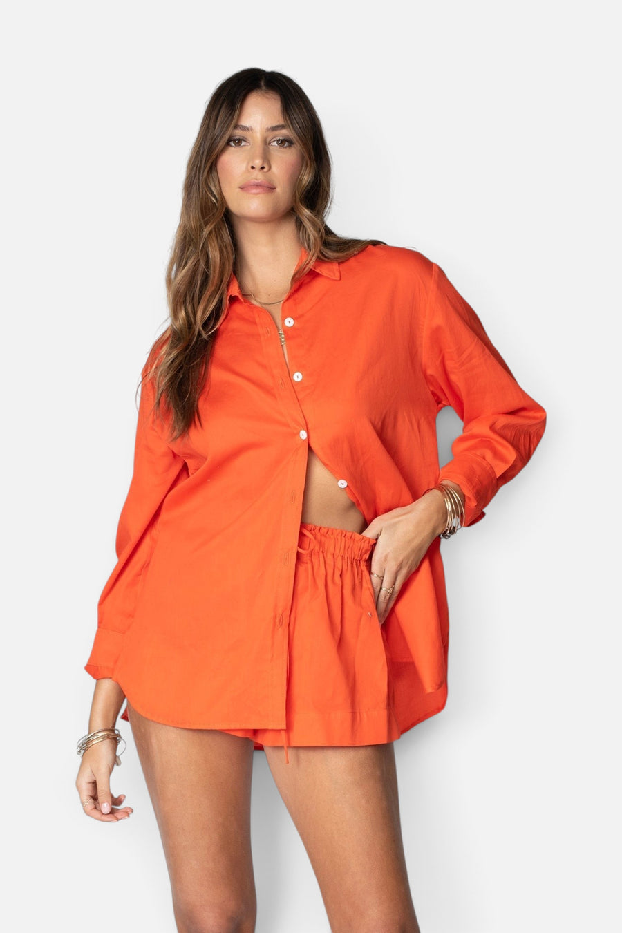 Stillwater The Favorite Shirt in Poppy – back view