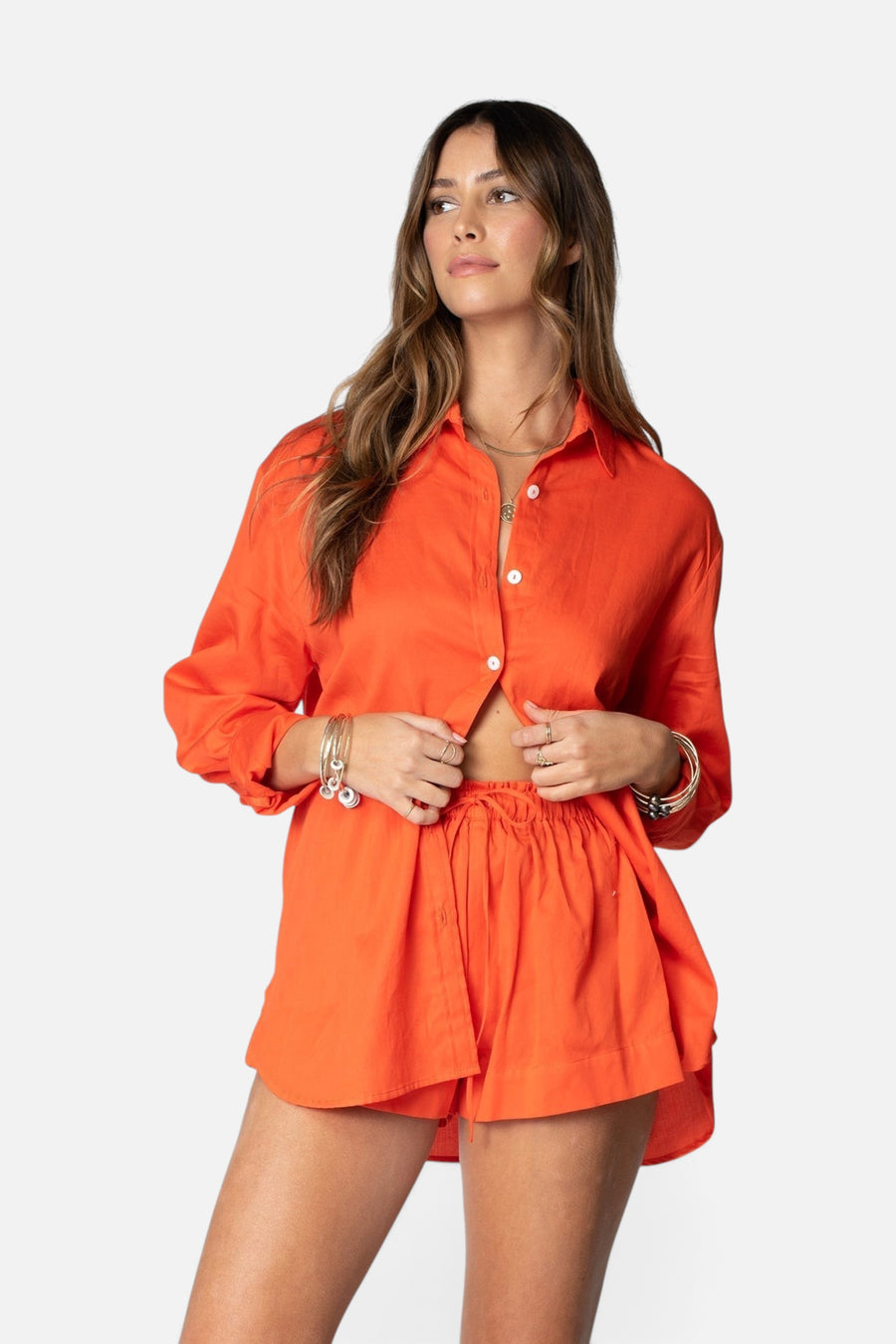 Stillwater The Favorite Shirt in Poppy – side view