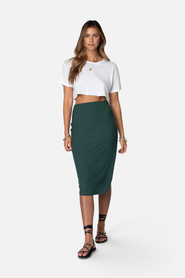 Stillwater The Rib Edit Skirt in Bali Jade