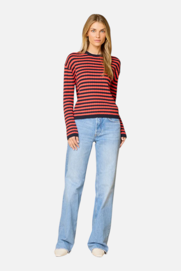 Stitches + Stripes Libby Pullover in Cadet Combo