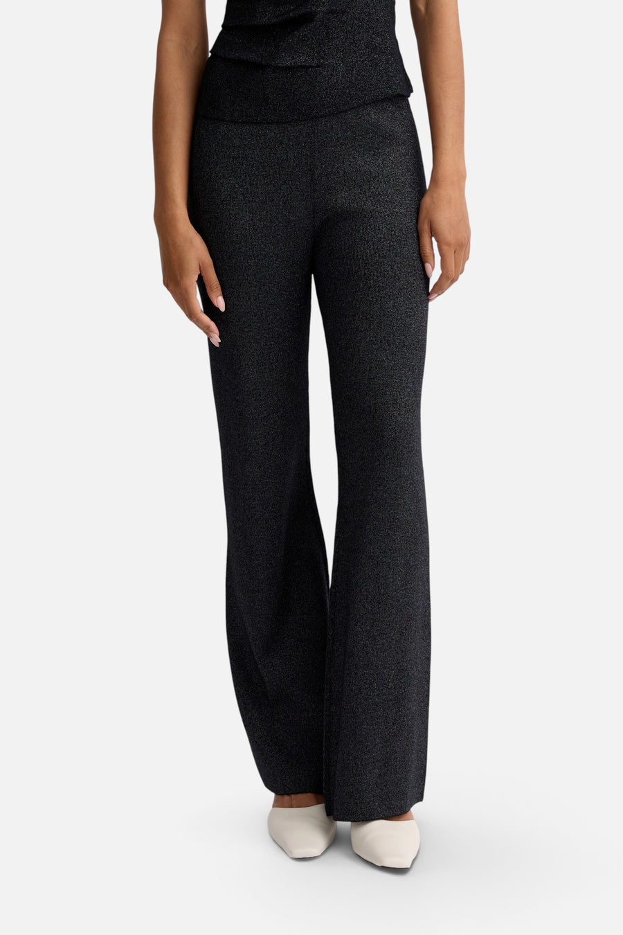Stitches + Stripes Logan Pant in Black – front view
