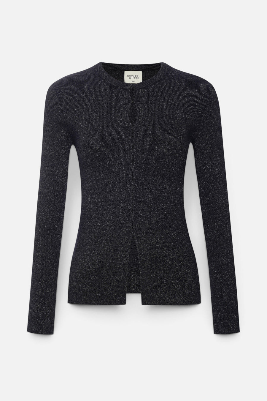 Stitches + Stripes Logan Top in Black – side view