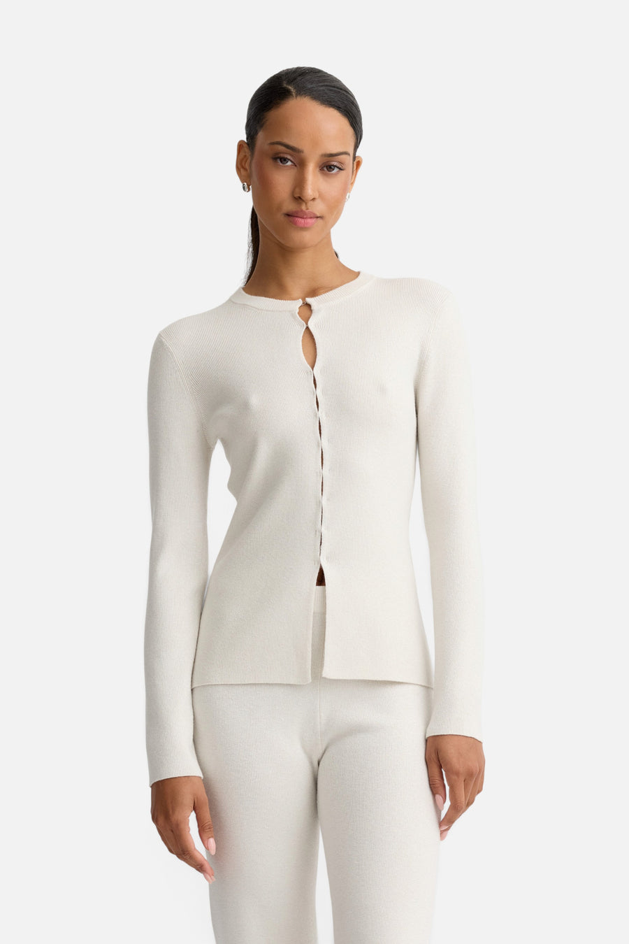 Stitches + Stripes Logan Top in Cream – front view