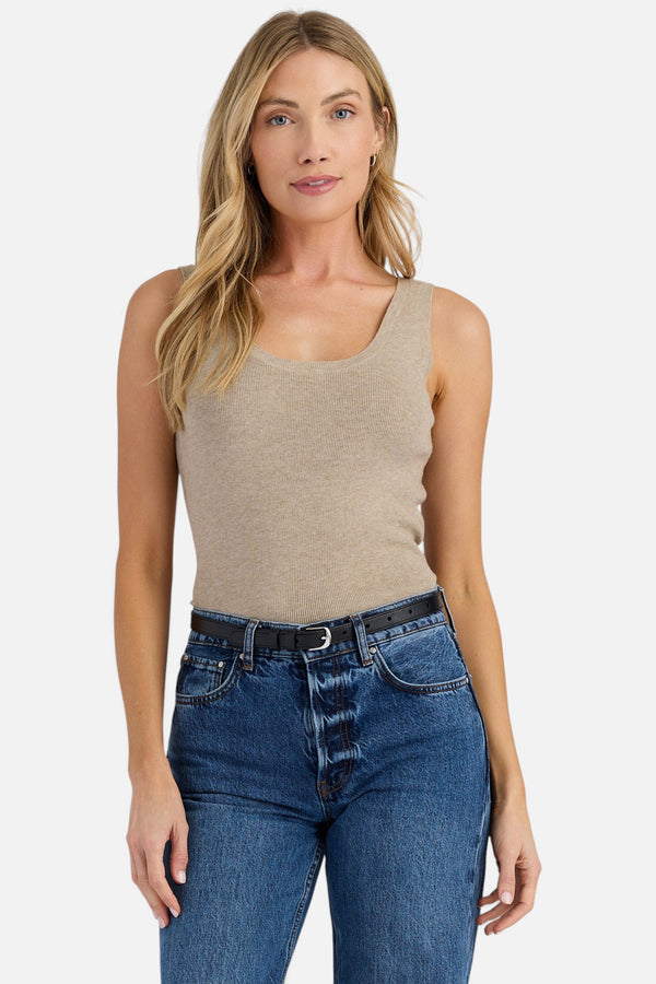 Stitches + Stripes Opal Tank in Oat