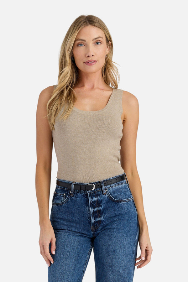 Stitches + Stripes Opal Tank in Oat