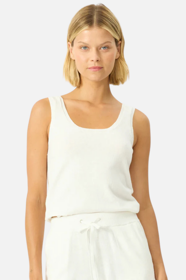 Stitches + Stripes Palmer Tank in Chalk