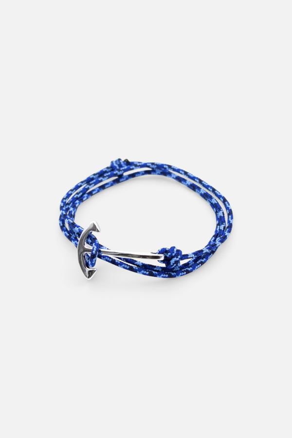Stolen Riches Atlantic Silver Wrist Anchor in Camo Blue