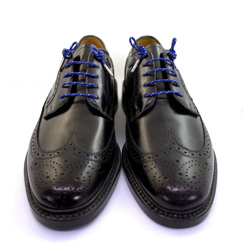 Stolen Riches Dress Laces in Bubba Blue – side view