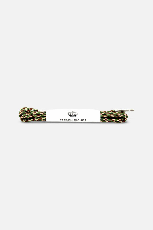 Stolen Riches Dress Laces in Camo Green