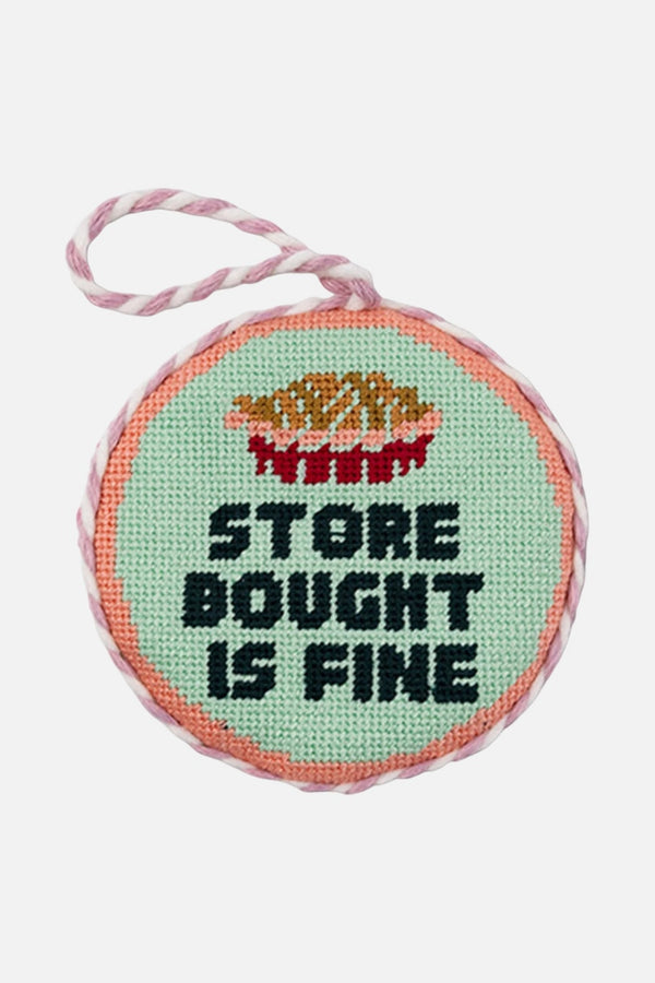 Store Bought Is Fine Needlepoint Ornament