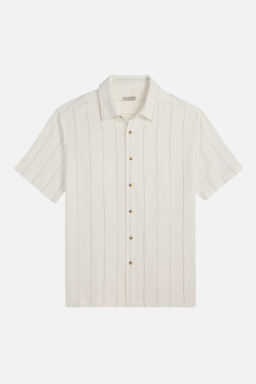 Fair Harbor Oasis Textured Shirt in Shell Stripes