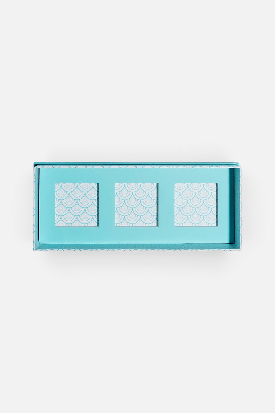 Sugarfina 3pc Candy Bento Box in Aqua Blue (Empty) – side view