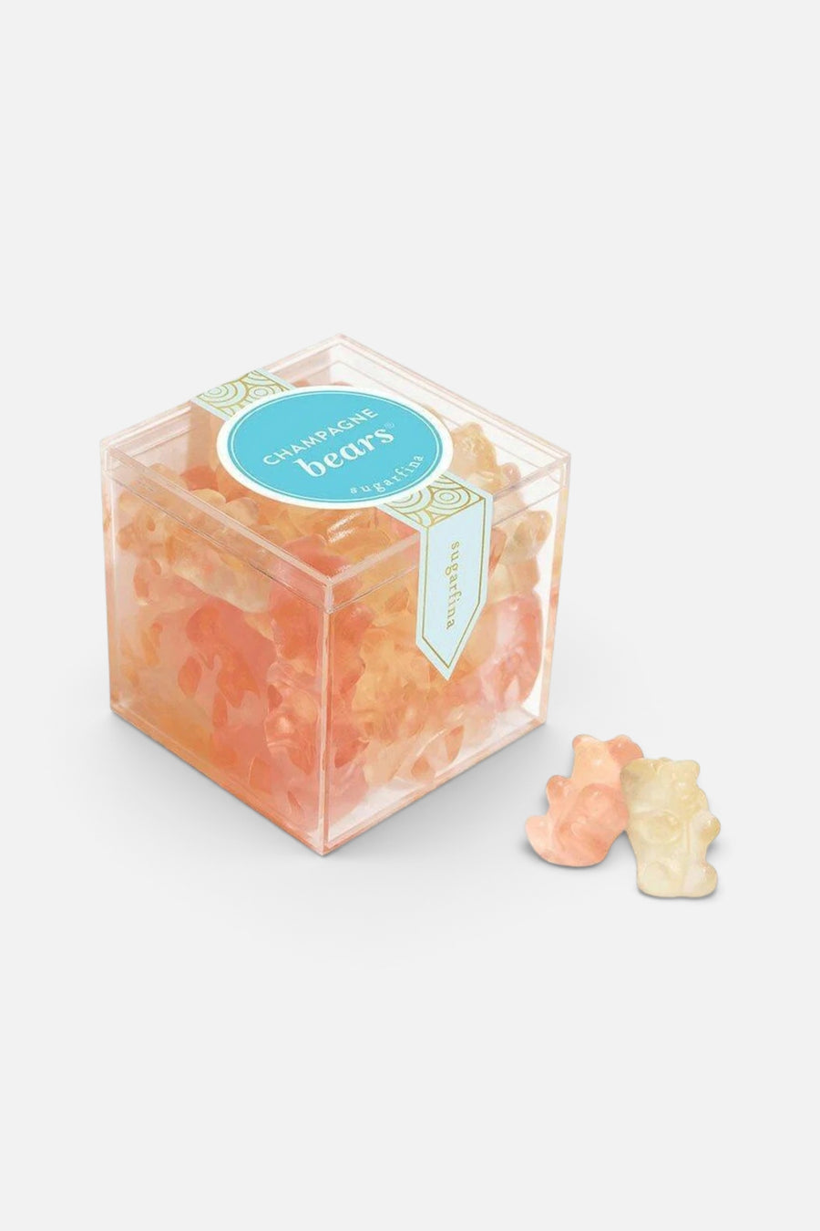 Sugarfina Champagne Bears Small Cube – front view