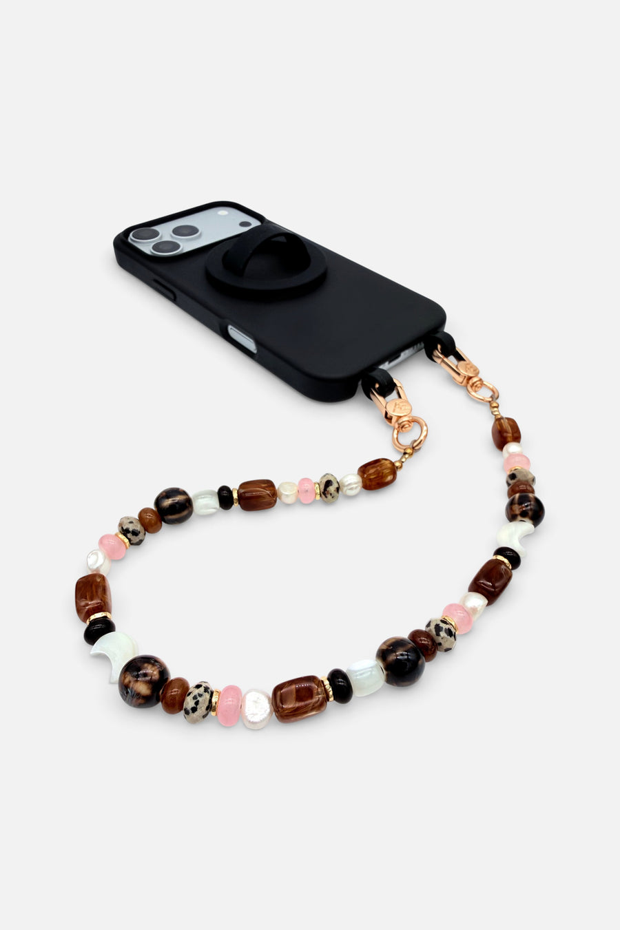 Suki Beaded Phone Strap Wristlet with Gold Hardware – alternate