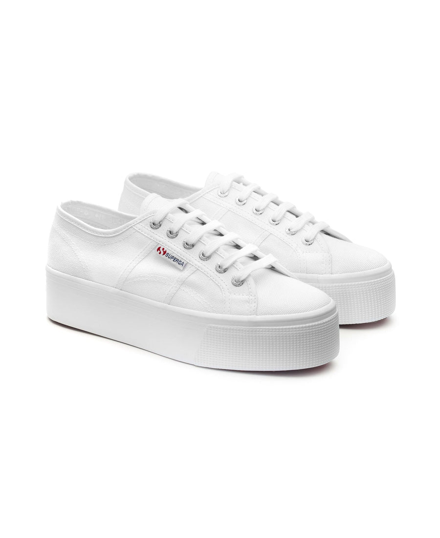 Superga 2790 Platform in White – back view