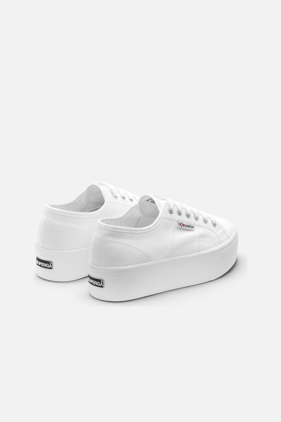 Superga 2790 Platform in White – three-quarter view