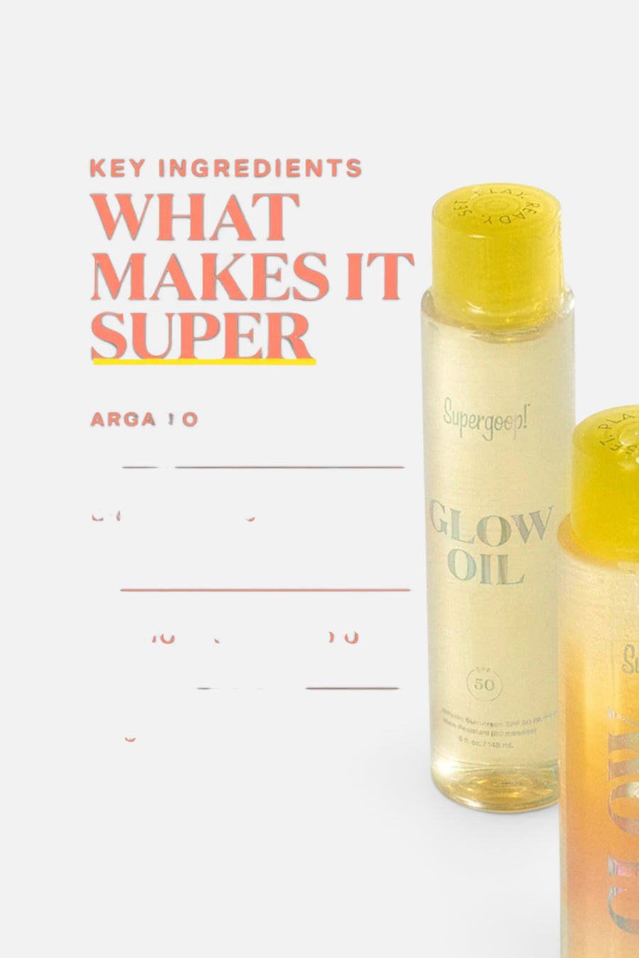 Supergoop Glow Oil SPF 50 Body Oil - Beach Flower Scent – detail