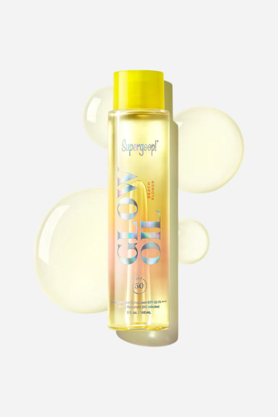 Supergoop Glow Oil SPF 50 Body Oil - Beach Flower Scent – front view